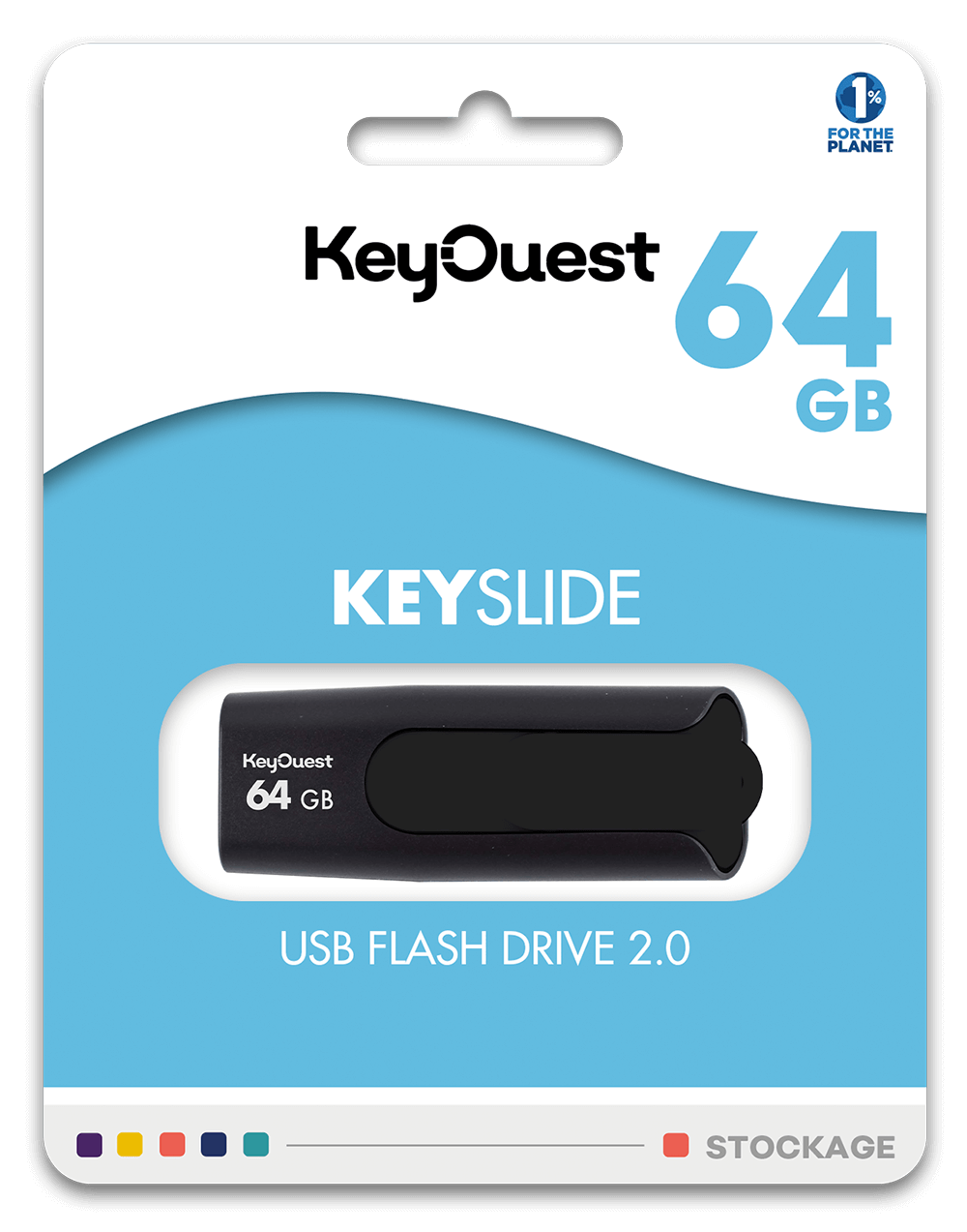 clé USB keyslide noir 64 gb